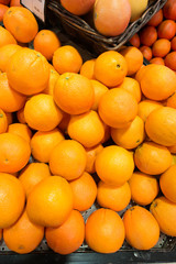 Citrus fruit on the supermarket stall