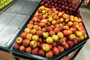 Apple stall in big supermarket