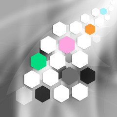 Modern Hexagon  on  abstract  background