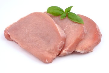 Pork loin sliced