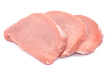 Pork loin sliced