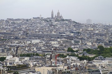 Fototapeta premium Panoramic view from Eiffel Tower - sacre coeur