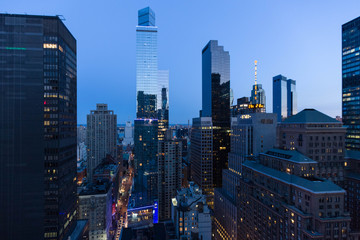 Fototapeta na wymiar New York Skyline am Abend