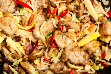 Pork in chinese with vegetables