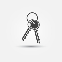 Vector keys icon - simple key symbol