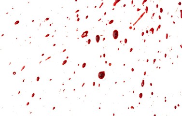 Blood drip on white