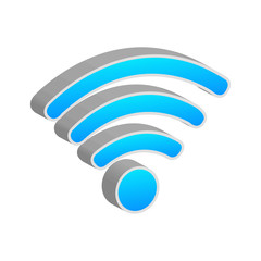 Wifi symbol in 3d