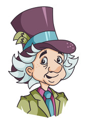 Gentleman in hat with dollar bills