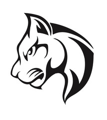 Dangerous tiger head