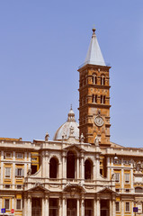 Fototapeta premium Retro look Santa Maria Maggiore in Rome