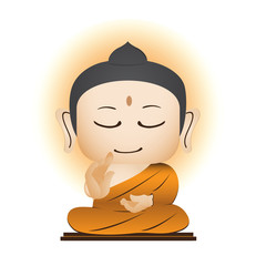 Buddha Cartoon Vector