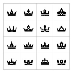 Set icons of crown