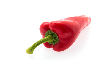 Red chilli isolated on white