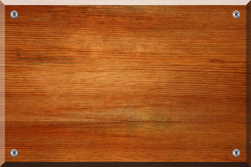 Geschraubtes Holzschild