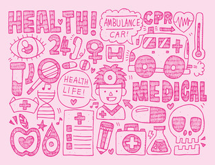 doodle medical background