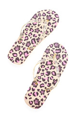 Flip flop fashion plastic shoes isolated on white background