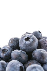 Blueberry basket isolated on white