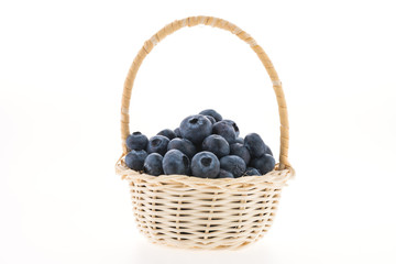 Fototapeta na wymiar Blueberry basket isolated on white