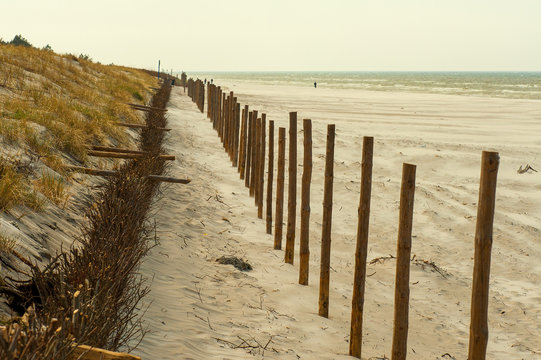 Morze, umocnienia wydm na plaży