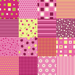 Girls seamless backgrounds