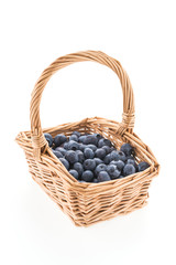 Fototapeta na wymiar Blueberry basket isolated on white