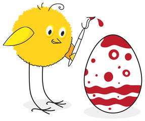 Chicken and Easter egg
