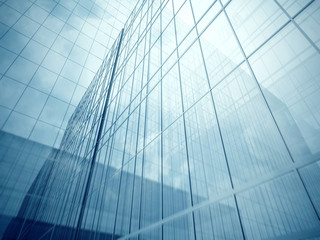 Skyscraper's glass walls