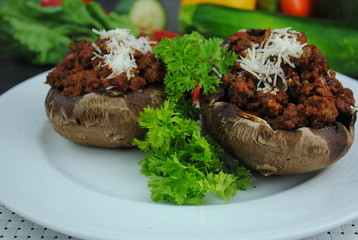 gefüllte Champignons