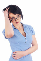 Fototapeta premium Attractive girl with headache