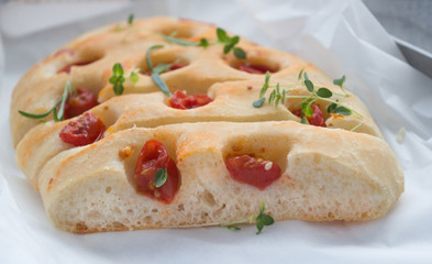Fresh baked focaccia