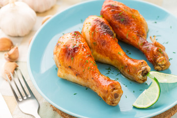 Roasted chicken legs