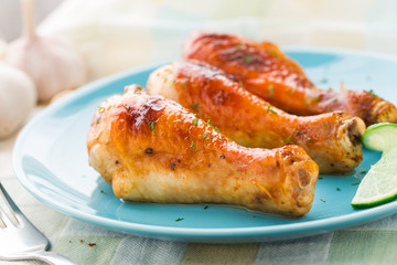 Roasted chicken legs