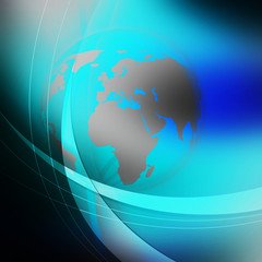 Globe on abstract  background