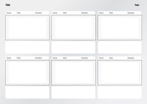 Professional of film storyboard template
