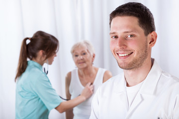 Fototapeta premium Young doctors during their job