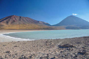 Fototapeta na wymiar Volcan Licancabur with Gorgeous landscapes of Sur Lipez, South B