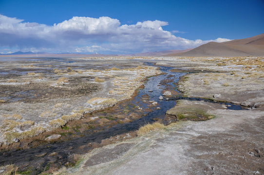 Isolated Thermal station in Sur Lipez, South Bolivia