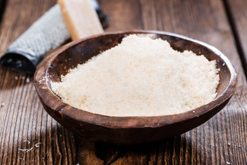 Heap of grated Parmesan