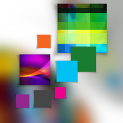 Squares on abstract background
