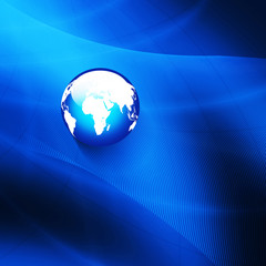 Globe  on abstract background
