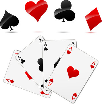 Vector casino cards