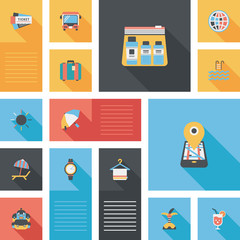 traveling flat ui background,eps10