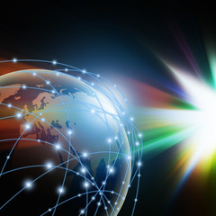 Obraz premium Internet Concept of global
