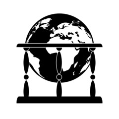 Retro globe icon