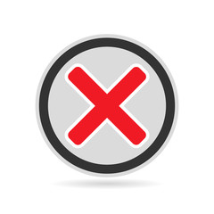 Obraz premium Cross icon in circle