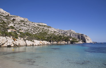 View of the bay Sormiou in the Calanques, Marseille, France