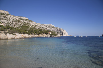 View of the bay Sormiou in the Calanques, Marseille, France