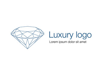 Luxury logo, diamond logotype
