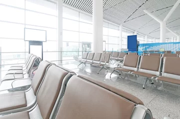 Papier Peint photo Aéroport Bench in the shanghai pudong airport