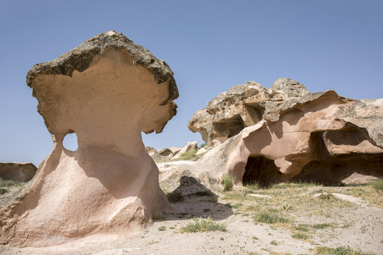 Mushroom rock in Cappadocia, Nevsehir